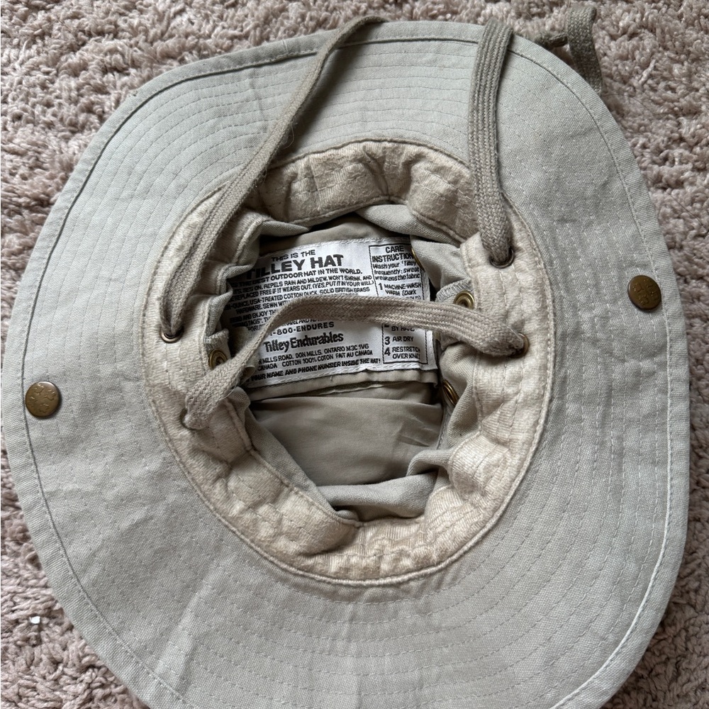 Tilley Endurables Hat Size 7 1/4 Cream Duck Fishing Outdoor Safari Hiking Boonie - Picture 6 of 8
